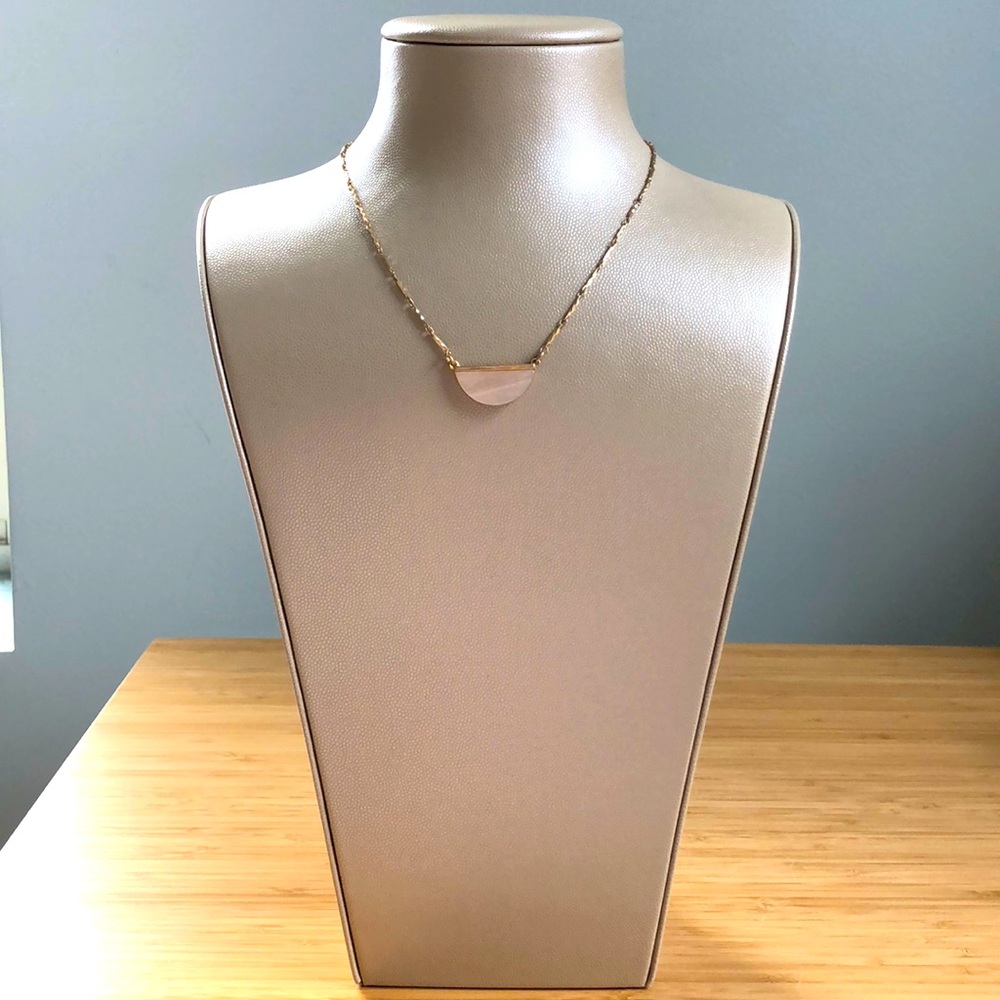 Gold Necklace with Ivory Stone